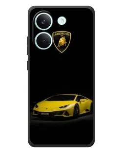 Чехол для Xiaomi Poco X8 Pro с картинкой «Lamborghini желтый акцент»