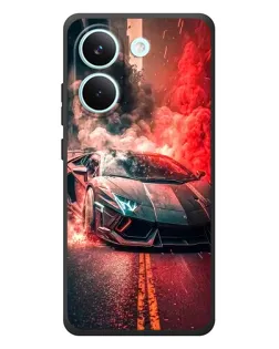 Чехол для Xiaomi Poco X8 Pro с картинкой «Lamborghini красный дым»