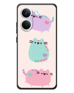 Чехол для Xiaomi Poco X8 Pro с картинкой «Pusheen трио»
