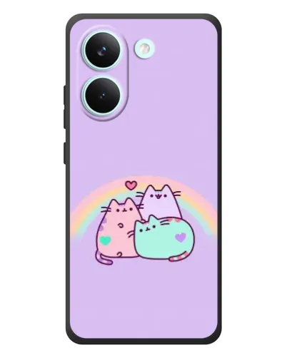 Чехол для Xiaomi Poco X8 Pro с картинкой «Радужные Пушины» Чехол для Xiaomi Poco X8 Pro с картинкой «Радужные Пушины»