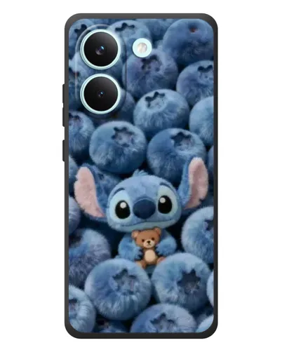 Чехол для Xiaomi Poco X8 Pro с картинкой «Стич и голубика» Чехол для Xiaomi Poco X8 Pro с картинкой «Стич и голубика»