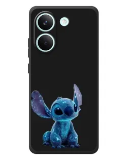 Чехол для Xiaomi Poco X8 Pro с картинкой «Стич на черном»