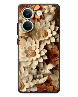 Чехол для Xiaomi Poco X8 Pro с картинкой «Бежевый флористический декор» Чехол для Xiaomi Poco X8 Pro с картинкой «Бежевый флористический декор»