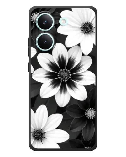 Чехол для Xiaomi Poco X8 Pro с картинкой «Монохромные астры» Чехол для Xiaomi Poco X8 Pro с картинкой «Монохромные астры»