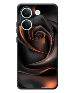 Чехол для Xiaomi Poco X8 Pro с картинкой «Шелковая черная роза» Чехол для Xiaomi Poco X8 Pro с картинкой «Шелковая черная роза»