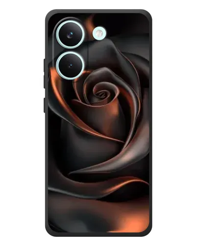 Чехол для Xiaomi Poco X8 Pro с картинкой «Шелковая черная роза» Чехол для Xiaomi Poco X8 Pro с картинкой «Шелковая черная роза»