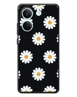 Чехол для Xiaomi Poco X8 Pro с картинкой «Ромашки на черном» Чехол для Xiaomi Poco X8 Pro с картинкой «Ромашки на черном»