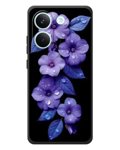 Чехол для Xiaomi Poco X8 Pro с картинкой «Фиолетовые цветы с росою» Чехол для Xiaomi Poco X8 Pro с картинкой «Фиолетовые цветы с росою»
