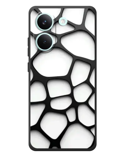 Чехол для Xiaomi Poco X8 Pro с картинкой «Белая объемная сетка» Чехол для Xiaomi Poco X8 Pro с картинкой «Белая объемная сетка»