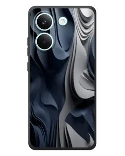 Чехол для Xiaomi Poco X8 Pro с картинкой «Объемные синие складки»