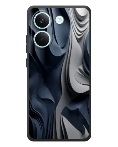 Чехол для Xiaomi Poco X8 Pro с картинкой «Объемные синие складки» Чехол для Xiaomi Poco X8 Pro с картинкой «Объемные синие складки»