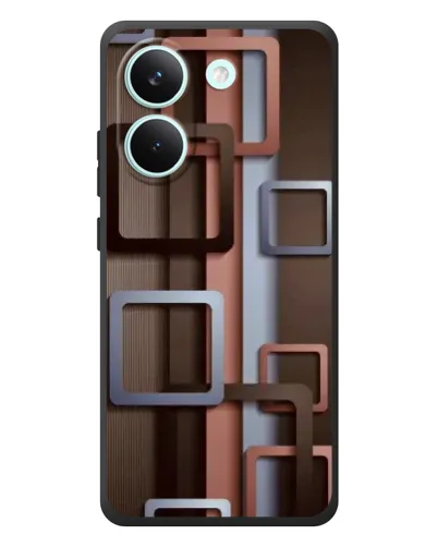 Чехол для Xiaomi Poco X8 Pro с картинкой «Коричневые объемные квадраты» Чехол для Xiaomi Poco X8 Pro с картинкой «Коричневые объемные квадраты»