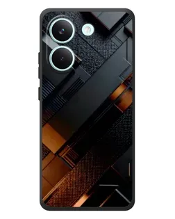 Чехол для Xiaomi Poco X8 Pro с картинкой «Черные геометрические блоки»