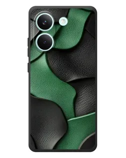 Чехол для Xiaomi Poco X8 Pro с картинкой «Зеленые кожаные волны»