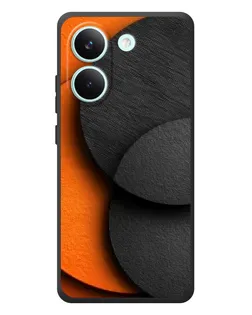 Чехол для Xiaomi Poco X8 Pro с картинкой «Геометрия оранжевых кругов»