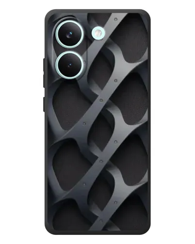 Чехол для Xiaomi Poco X8 Pro с картинкой «Объемное серое плетение» Чехол для Xiaomi Poco X8 Pro с картинкой «Объемное серое плетение»