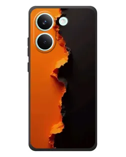 Чехол для Xiaomi Poco X8 Pro с картинкой «Оранжевый разлом»