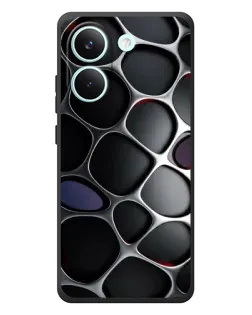 Чехол для Xiaomi Poco X8 Pro с картинкой «Объемная темная решетка»