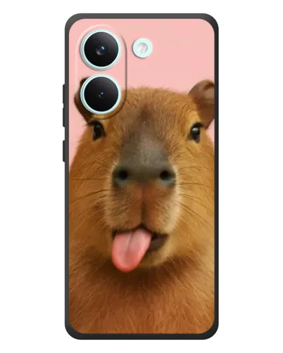 Чехол для Xiaomi Poco X8 Pro с картинкой «Капибара с языком» Чехол для Xiaomi Poco X8 Pro с картинкой «Капибара с языком»