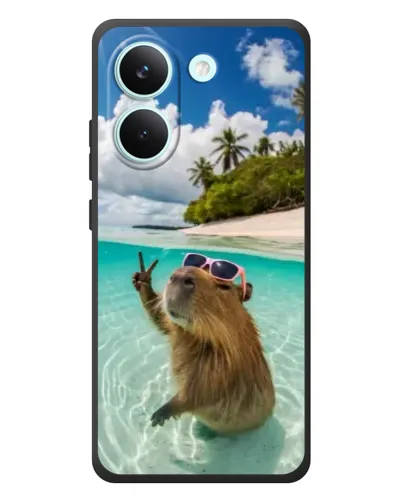 Чехол для Xiaomi Poco X8 Pro с картинкой «Капибара на море» Чехол для Xiaomi Poco X8 Pro с картинкой «Капибара на море»