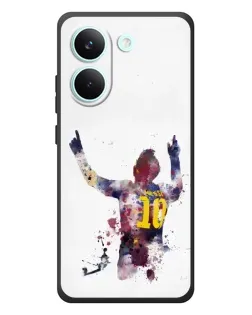 Чехол для Xiaomi Poco X8 Pro с картинкой «Акварельный Месси Барселона»