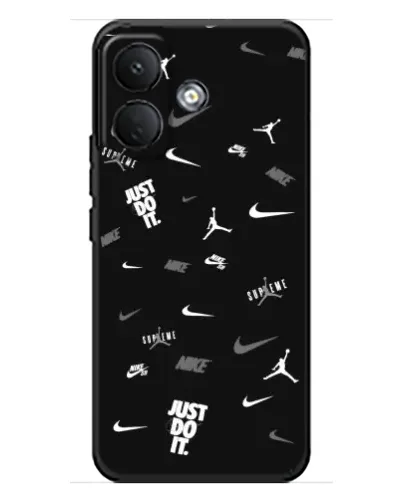 Чохол для Xiaomi Poco X8 з картинкою «Nike Black Pattern» Чохол для Xiaomi Poco X8 з картинкою «Nike Black Pattern»