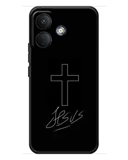 Чехол для Xiaomi Poco X8 с картинкой «Графический крест Jesus» Чехол для Xiaomi Poco X8 с картинкой «Графический крест Jesus»