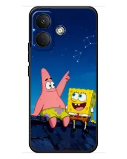 Чехол для Xiaomi Poco X8 с картинкой «Губка Боб и Патрик ночью» Чехол для Xiaomi Poco X8 с картинкой «Губка Боб и Патрик ночью»