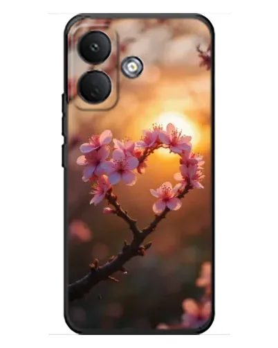 Чехол для Xiaomi Poco X8 с картинкой «Розовый цвет сердце на фоне заката» Чехол для Xiaomi Poco X8 с картинкой «Розовый цвет сердце на фоне заката»