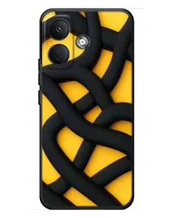 Чохол для Xiaomi Poco X8 з картинкою «Чорне жовте переплетення» Чохол для Xiaomi Poco X8 з картинкою «Чорне жовте переплетення»