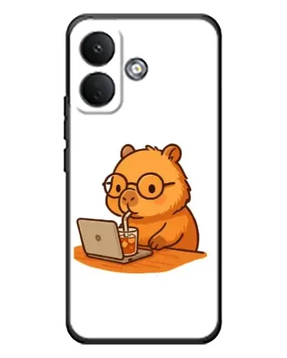 Чохол для Xiaomi Poco X8 з картинкою «Капібара з ноутбуком» Чохол для Xiaomi Poco X8 з картинкою «Капібара з ноутбуком»
