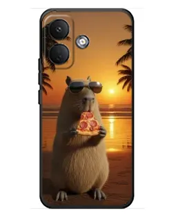 Чохол для Xiaomi Poco X8 з картинкою «Капібара з піцою» Чохол для Xiaomi Poco X8 з картинкою «Капібара з піцою»