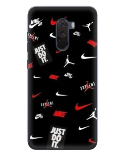 Чехол для Xiaomi POCO F1 с картинкой «Nike Mix Pattern» Чехол для Xiaomi POCO F1 с картинкой «Nike Mix Pattern»