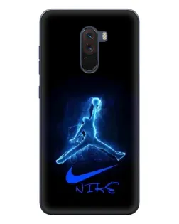 Чехол для Xiaomi POCO F1 с картинкой «Jordan Neon Blue» Чехол для Xiaomi POCO F1 с картинкой «Jordan Neon Blue»
