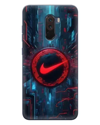 Чехол для Xiaomi POCO F1 с картинкой «Техногенный стиль Nike» Чехол для Xiaomi POCO F1 с картинкой «Техногенный стиль Nike»