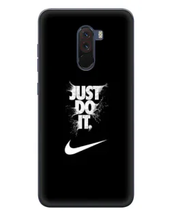 Чехол для Xiaomi POCO F1 с картинкой «Текстовый принт Nike» Чехол для Xiaomi POCO F1 с картинкой «Текстовый принт Nike»