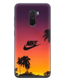 Чехол для Xiaomi POCO F1 с картинкой «Nike на закате солнца» Чехол для Xiaomi POCO F1 с картинкой «Nike на закате солнца»