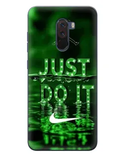 Чехол для Xiaomi POCO F1 с картинкой «Зеленый неоновый Nike» Чехол для Xiaomi POCO F1 с картинкой «Зеленый неоновый Nike»