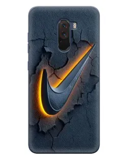 Чехол для Xiaomi POCO F1 с картинкой «Объемный логотип Найк» Чехол для Xiaomi POCO F1 с картинкой «Объемный логотип Найк»