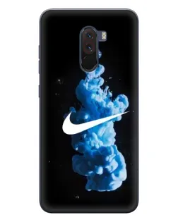 Чехол для Xiaomi POCO F1 с картинкой «Nike и синий дым» Чехол для Xiaomi POCO F1 с картинкой «Nike и синий дым»