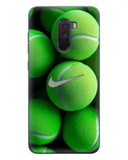 Чехол для Xiaomi POCO F1 с картинкой «Теннисные мячи Найк» Чехол для Xiaomi POCO F1 с картинкой «Теннисные мячи Найк»