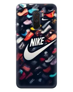 Чехол для Xiaomi POCO F1 с картинкой «Коллекция кроссовок Nike» Чехол для Xiaomi POCO F1 с картинкой «Коллекция кроссовок Nike»