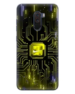 Чехол для Xiaomi POCO F1 с картинкой «Nike — золотая искра» Чехол для Xiaomi POCO F1 с картинкой «Nike — золотая искра»