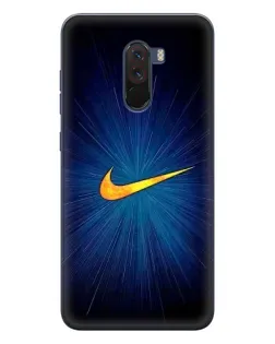 Чехол для Xiaomi POCO F1 с картинкой «Синий пульс Nike» Чехол для Xiaomi POCO F1 с картинкой «Синий пульс Nike»