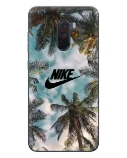 Чехол для Xiaomi POCO F1 с картинкой «Тропический принт Nike» Чехол для Xiaomi POCO F1 с картинкой «Тропический принт Nike»