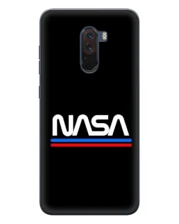 Чехол для Xiaomi POCO F1 с картинкой «NASA — классика Red Blue»