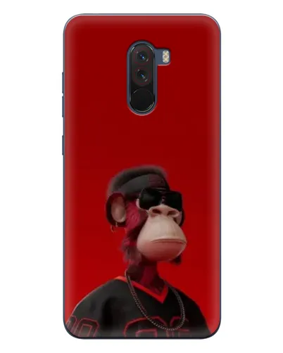 Чехол для Xiaomi POCO F1 с картинкой «Bored Ape в красном» Чехол для Xiaomi POCO F1 с картинкой «Bored Ape в красном»