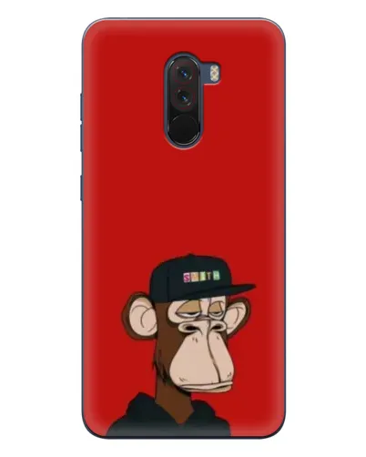 Чехол для Xiaomi POCO F1 с картинкой «Bored Ape — красный фон» Чехол для Xiaomi POCO F1 с картинкой «Bored Ape — красный фон»
