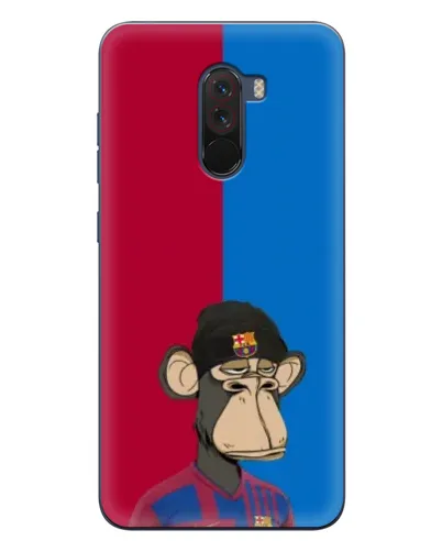 Чехол для Xiaomi POCO F1 с картинкой «Bored Ape — фанат Барсы» Чехол для Xiaomi POCO F1 с картинкой «Bored Ape — фанат Барсы»