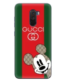Чехол для Xiaomi POCO F1 с картинкой «Gucci — полосы и Микки» Чехол для Xiaomi POCO F1 с картинкой «Gucci — полосы и Микки»